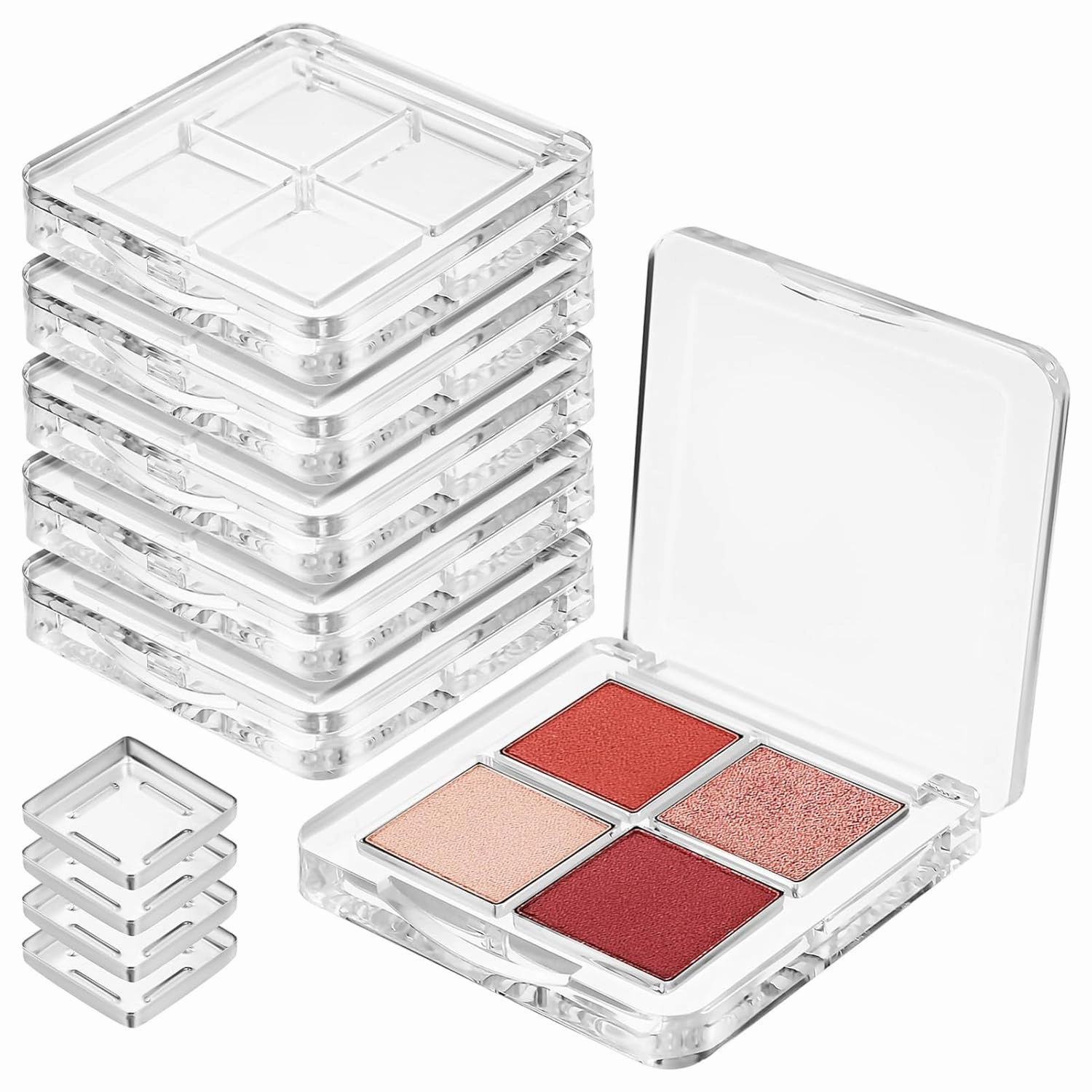 Organized Makeup Storage 6 Empty Eyeshadow Trays Lipstick Palette Highlighters Container
