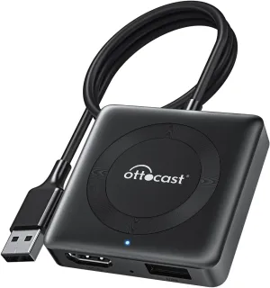 OTTOCAST Car TV Mate Pro - 2024 Fire TV Stick Converter with Wireless CarPlay, HD HDMI Car Adapter Cast Video/Game to Your Stereo, Works for Wired CarPlay Cars and Most Streaming Devices