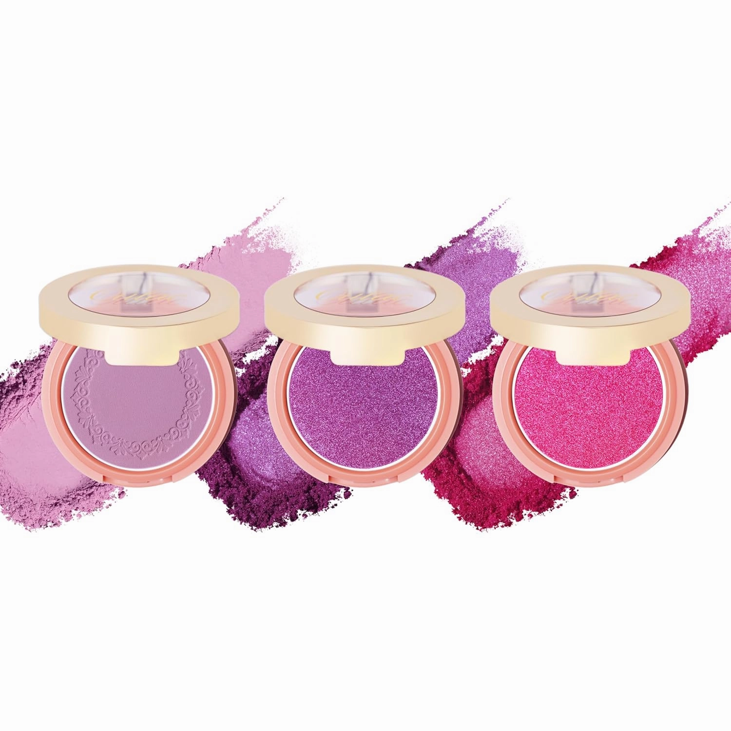 Oulac Blush&Highlighter 2 in 1,Purple Makeup