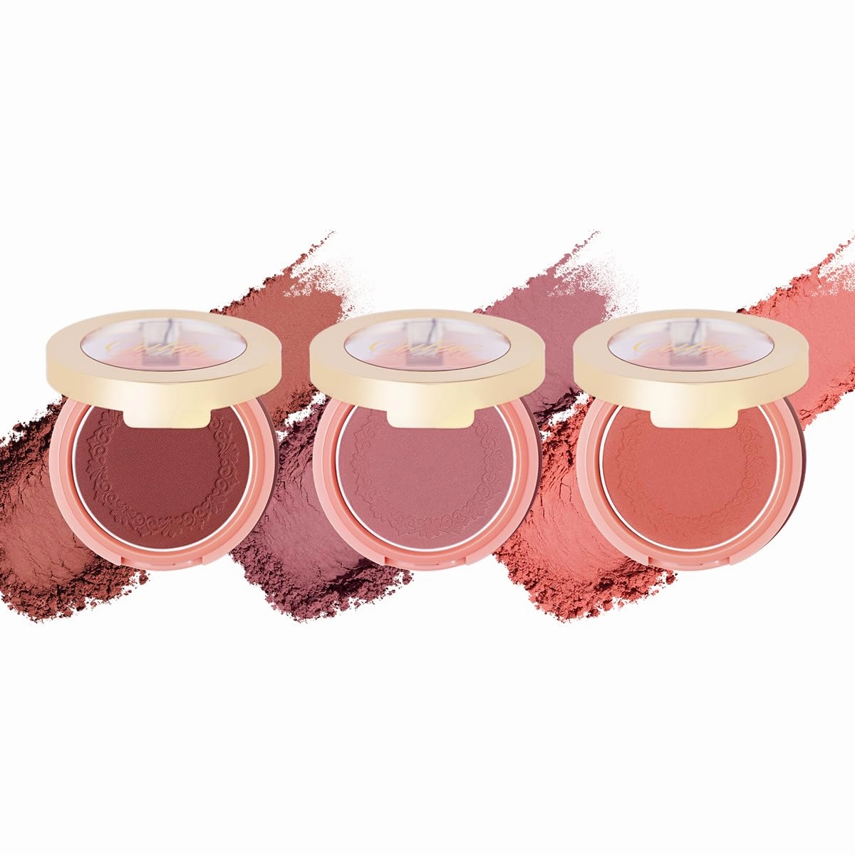 Oulac Silky Matte Powder Blush in Natural Finish 02 11 12