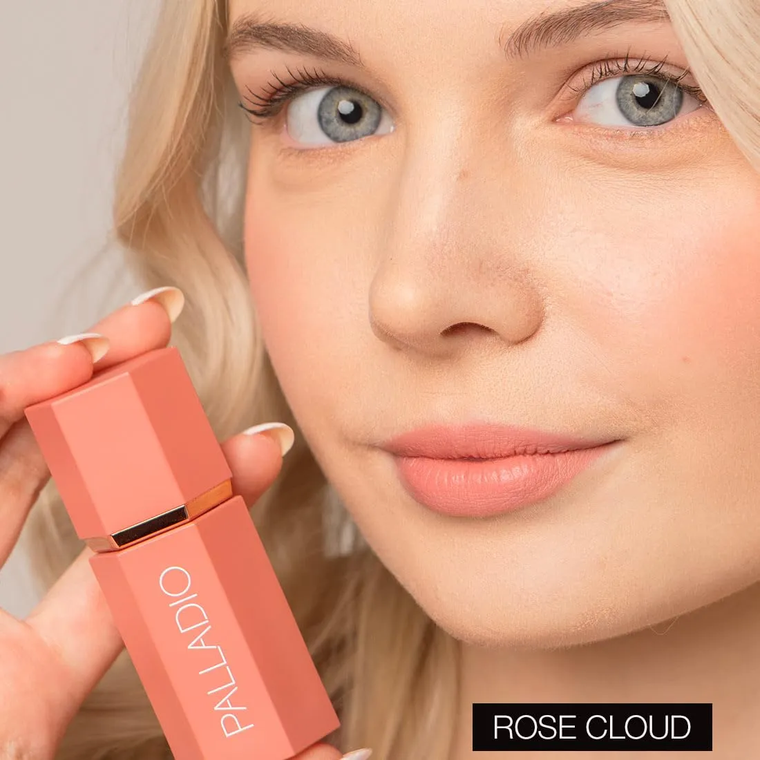 Palladio Liquid Blush for Cheeks & Lips 2-in-1 Makeup Face Blush, Weightless Cream Formula, Smudge Proof Long-Wearing Pigmented Blush, Natural Look Makeup Face Blushes, Dewy Finish, Rose Cloud