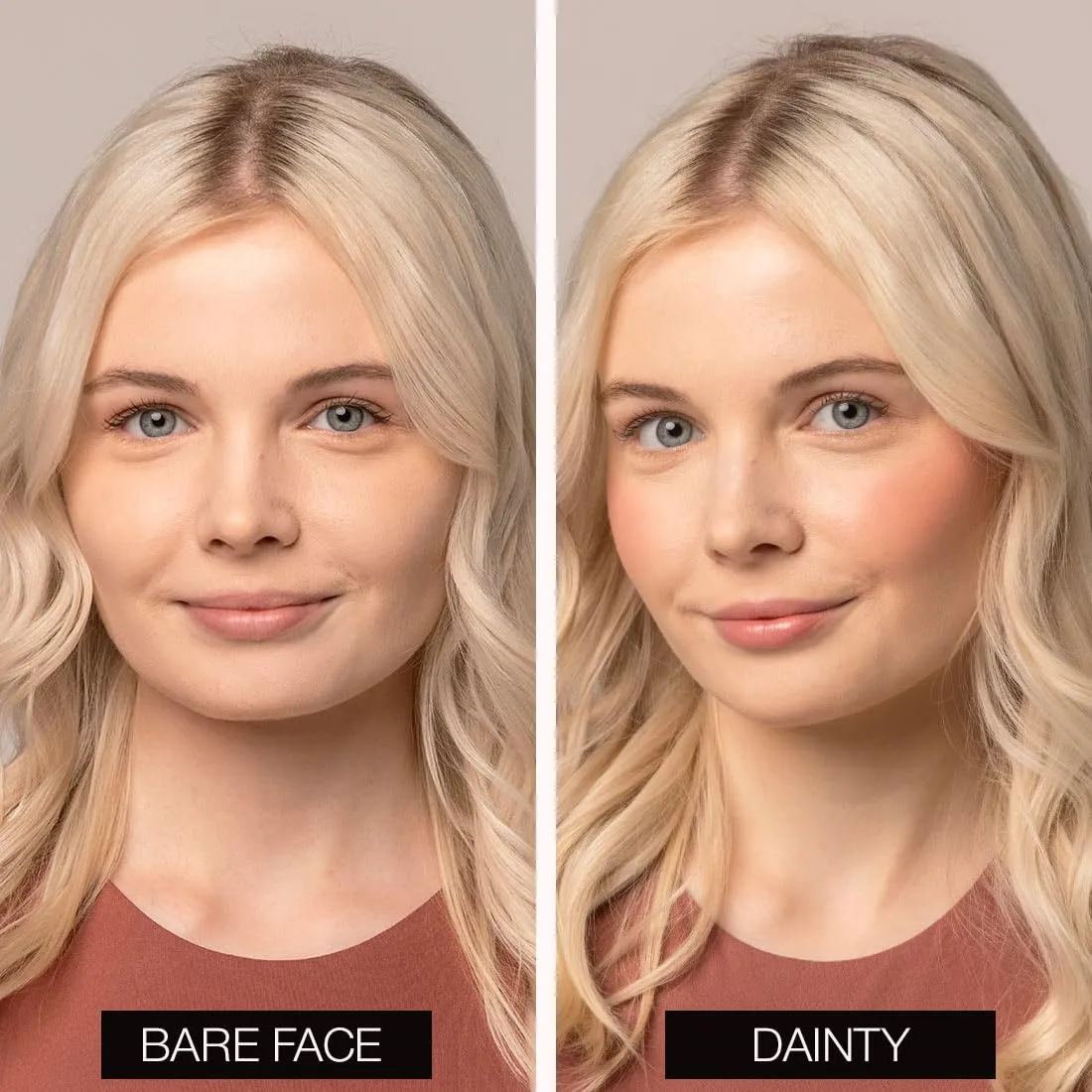 Palladio Liquid Blush for Cheeks & Lips 2-in-1 Makeup Face Blush, Weightless Cream Formula, Smudge Proof Long-Wearing Pigmented Blush, Natural Look Makeup Face Blushes, Shimmer Finish, Dainty