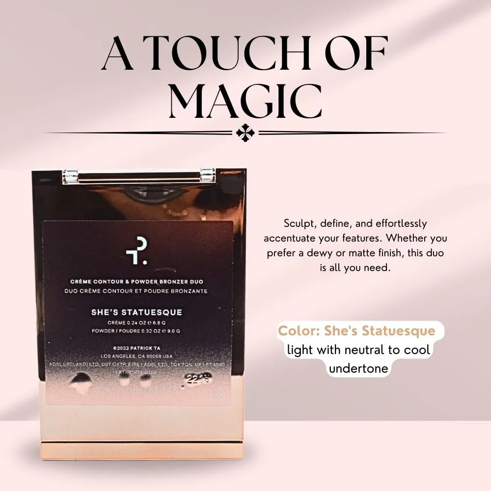 PATRICK TA Major Sculpt Crème Contour & Powder Bronzer Duo She's Statuesque