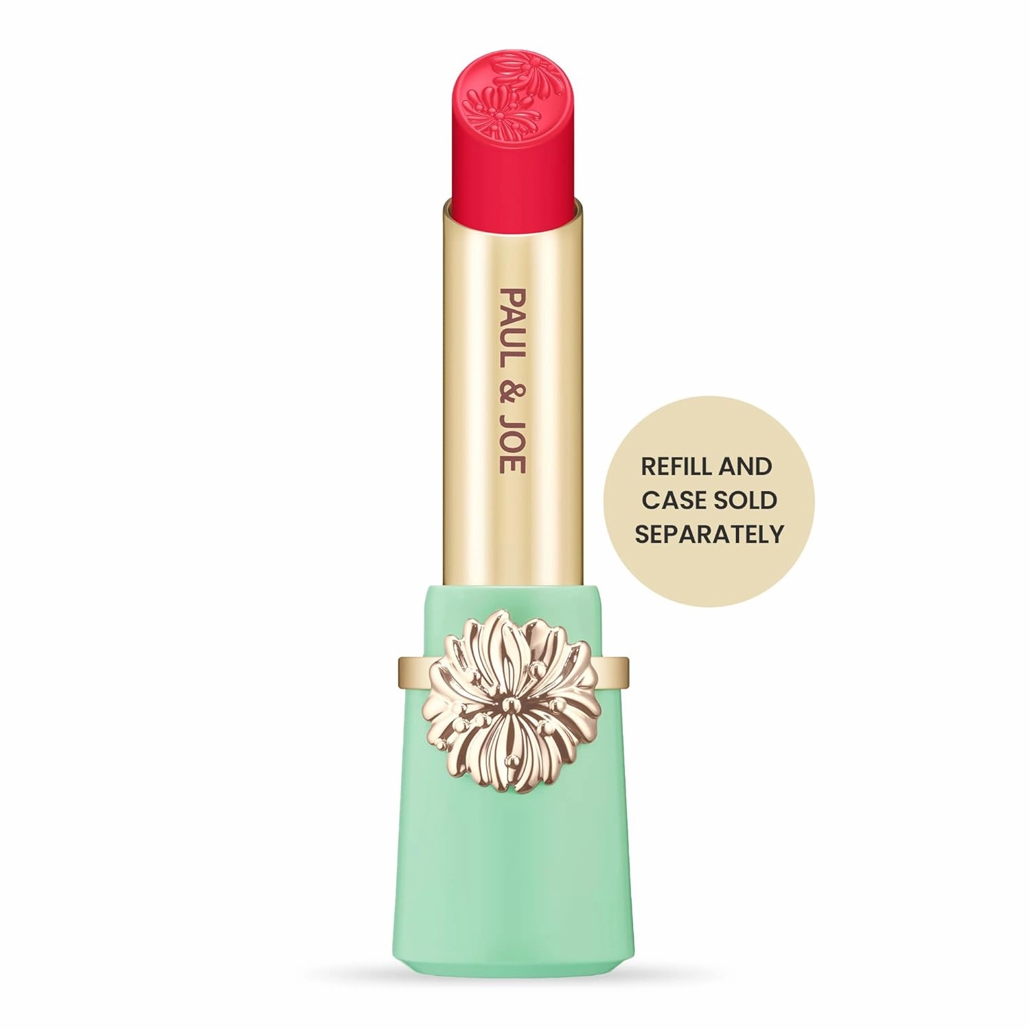 Paul & Joe Moisturizing Lipstick Refill Only, Case Sold Separately, Long Lasting Lipstick for Highly-Pigmented Lip Color, 02 Tulip Petals - Sweet and Heart-racing Tulip Pink Lip Stick, 0.10 oz
