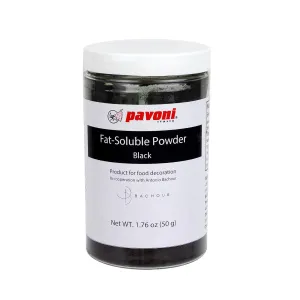 Pavoni Antonio Bachour Fat Soluble Powder Food Color 50 Grams Black