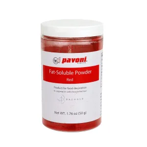 Pavoni Antonio Bachour Fat Soluble Powder Food Color 50 Grams Red