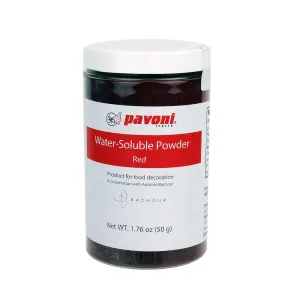 Pavoni Antonio Bachour Water Soluble Powder Food Color 50 Grams Red