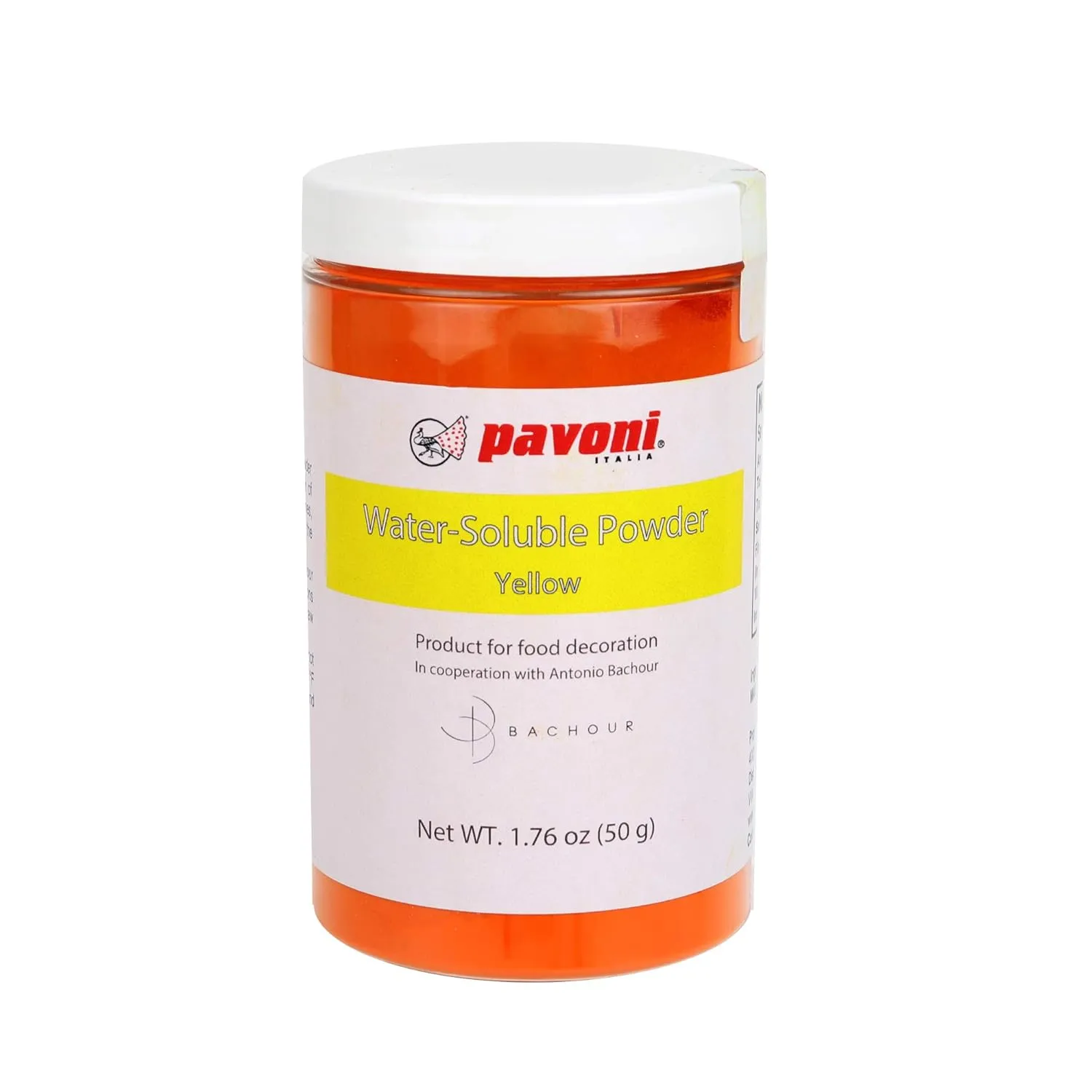 Pavoni Antonio Bachour Water Soluble Powder Food Color 50 Grams Yellow