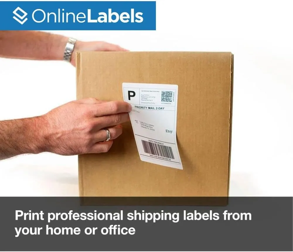 PayPal 7.375 x 4.5 Shipping Labels - Pack of 1,000 Labels, 500 Sheets - Inkjet/Laser Printer - Online Labels
