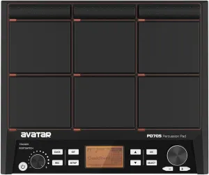PD705 Sample Pad, Portable Multipad for Drummers, With 9 Velocity Sensitive Drum Pads, 592 Percussion Sounds, Support USB/MIDI In Out/AUX