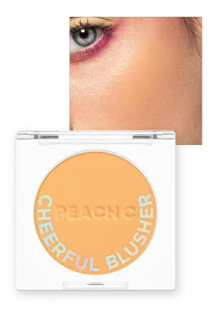 PEACH C Cheerful Blusher | Creamy Blush | Yellow Orange Makeup | Fine Pigmented Blush Powder Compact 0.14 Oz. (03 Mangoful)