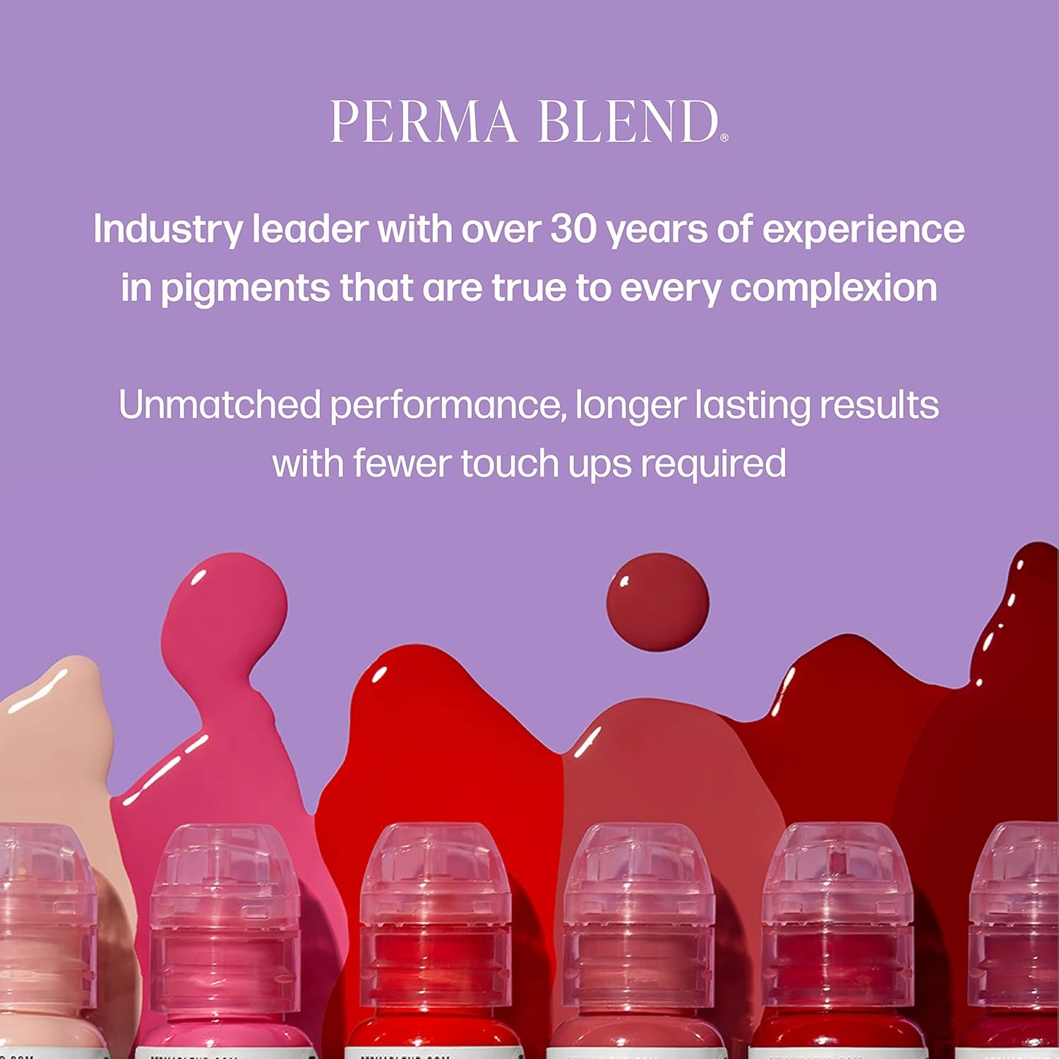 Perma Blend Red Tattoo Ink Set for Permanent Makeup - Lip Blush Microblading Kit - Tattoo Supplies for PMU - Includes Red Apple, Cherry & Cardinal - Vegan (0.5 oz Each)