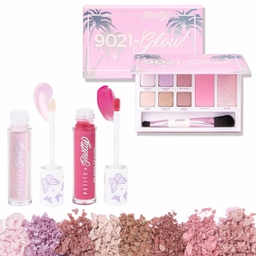 Petite ’N Pretty 9021 Glow! Eye & Cheek Makeup Palette & So Dreamy 10K Shine Lip Gloss Duo (First Freeze & Rosy Dreams) for Kids, Tweens and Teens, Makeup Palette of Blush, Eyeshadow, & Highlighter