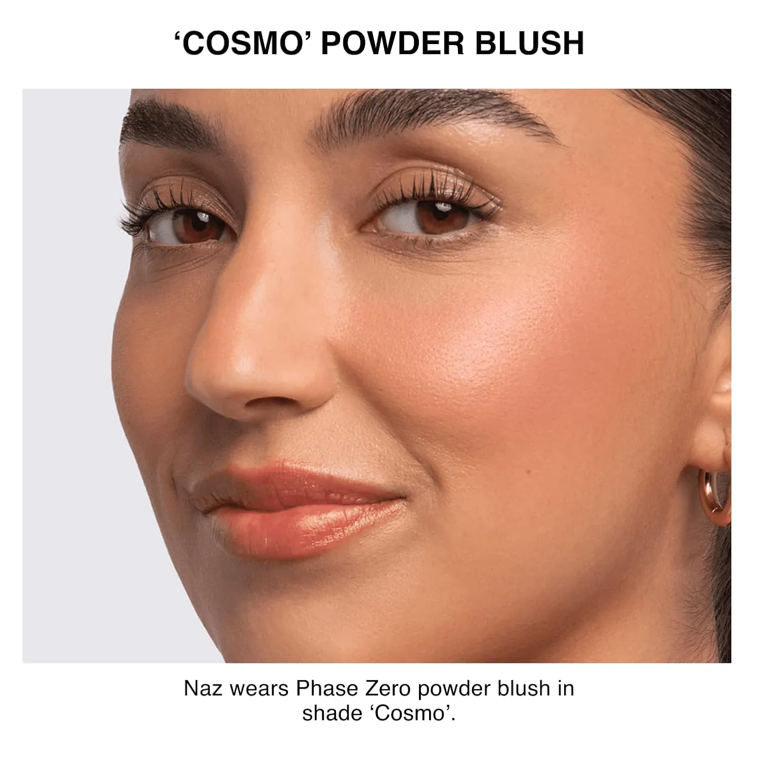 Phase Zero Makeup Powder Blusher - "Cosmo" - 4g / 0.141 oz - Full Coverage, Natural Blush - Soft, Buildable Pink, Coral, Peach & Golden Hues - Matte & Shimmering Shades Gives Cheeks a Radiant Glow