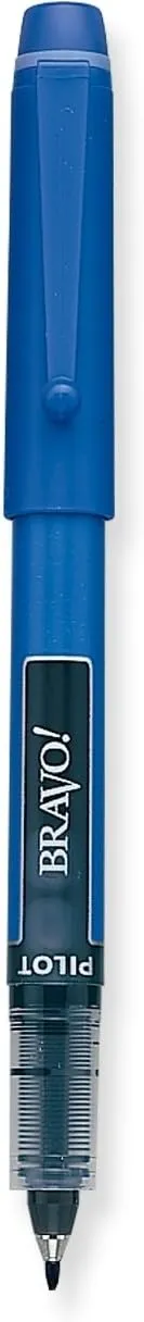 PILOT Bravo Liquid Ink Marker Pens, Bold Point, Blue Ink, 12-Pack (11035)