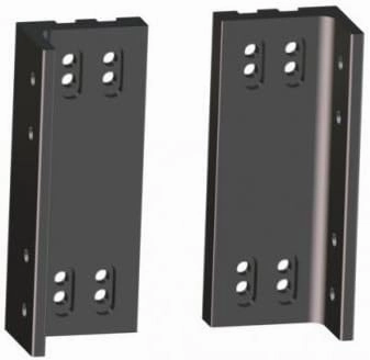 Power-Pole MtoS Dual Bracket 1'' Thick w/Slots Black