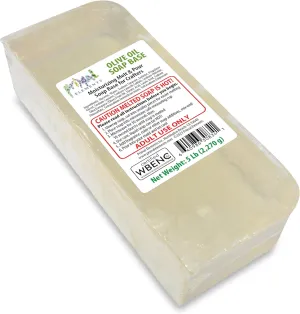 Primal Elements Olive Oil Soap Base - Moisturizing Melt and Pour Glycerin Soap Base for Crafting and Soap Making, Vegan, Cruelty Free, Easy to Cut - 5 Pound