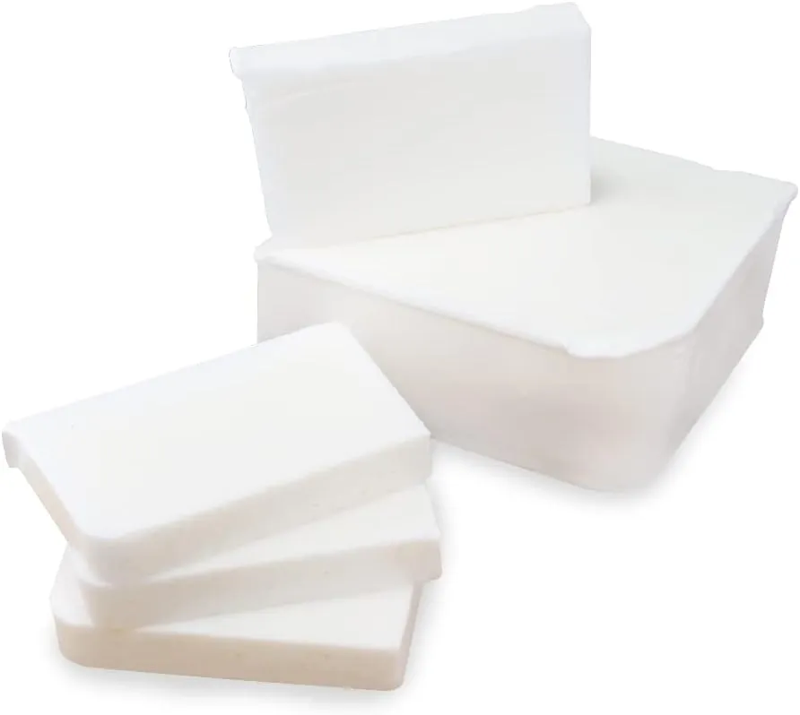 Primal Elements White Soap Base - Moisturizing Melt and Pour Glycerin Soap Base for Crafting and Soap Making, Vegan, Cruelty Free, Easy to Cut, Unscented - 5 Pound