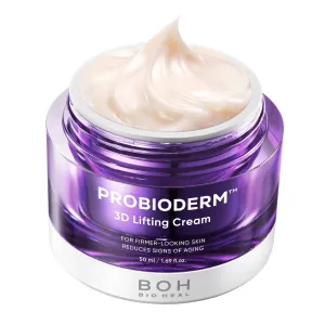 Probioderm 3D Lifting Cream 1.7 fl oz | Advanced Korean Anti-Aging Probiotic Facial Night Cream with 17-Peptide Complex & Patented Probioderm for Wrinkles on Face and Neck