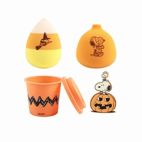 Profusion Cosmetics Peanuts Halloween Pumpkin Blend Sponge Set with Holder, Versatile Tool for Smooth Makeup Application, Achieve Ideal Blending