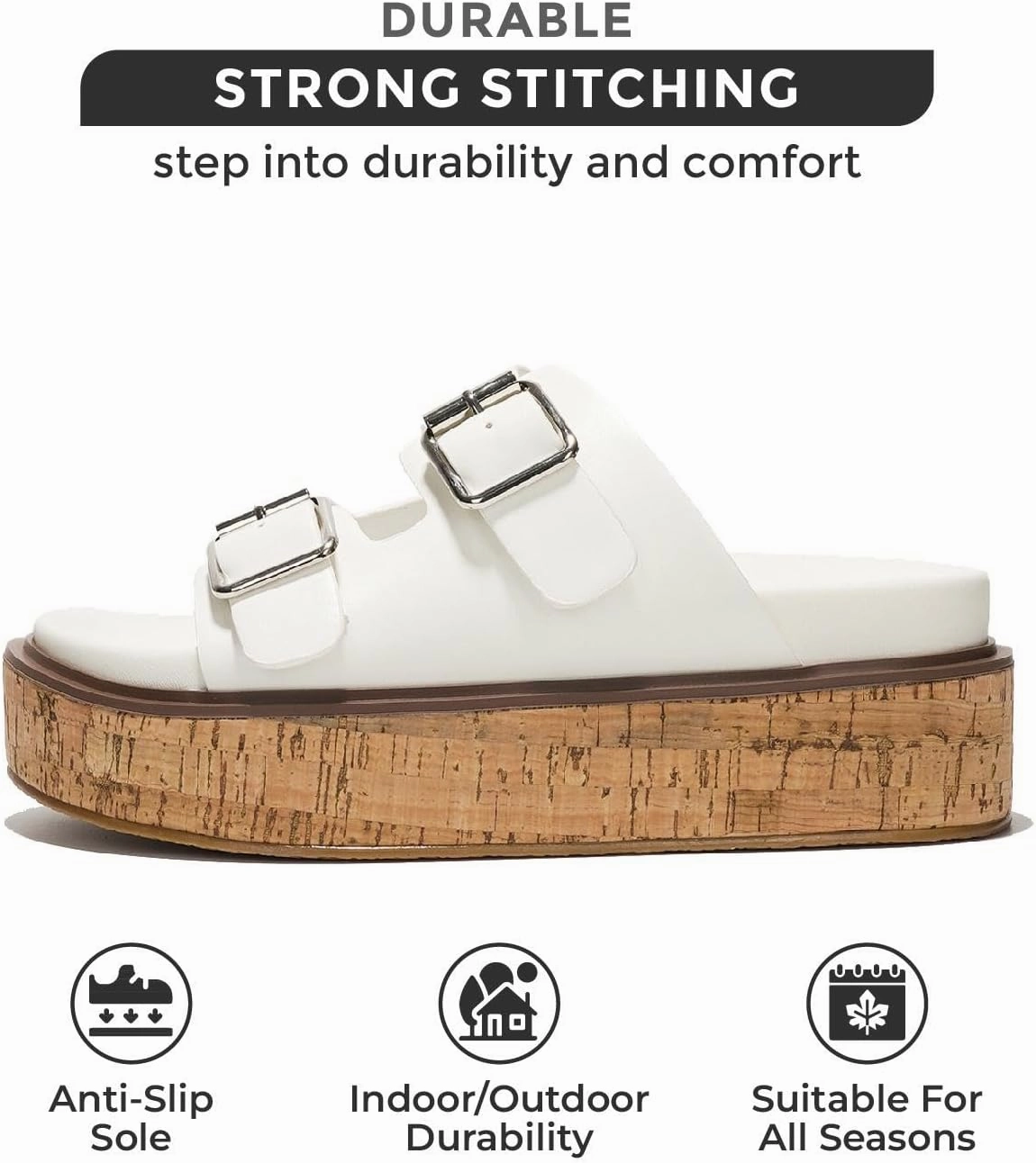 Project Cloud Platform Womens Sandals - Summer Womens Sandals with Memory Foam Insole Wedges - Stylish and Comfortable Women Footwear - Lightweight Women Wedges (Brisbane)