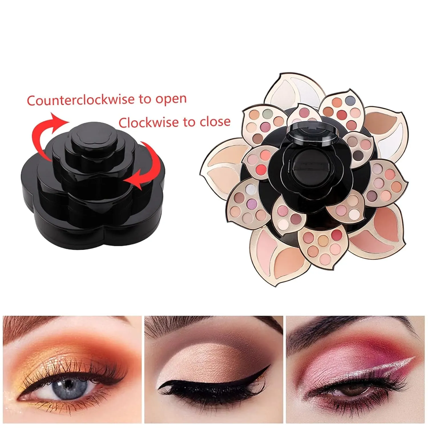Pure Vie 56 Color All-in-One Holiday Gift Makeup Set Cosmetic Essential Starter Bundle Include Eyeshadow Palette Lipstick Concealer Blush Mascara Foundation Face Powder - Makeup Kit for Women Full Kit