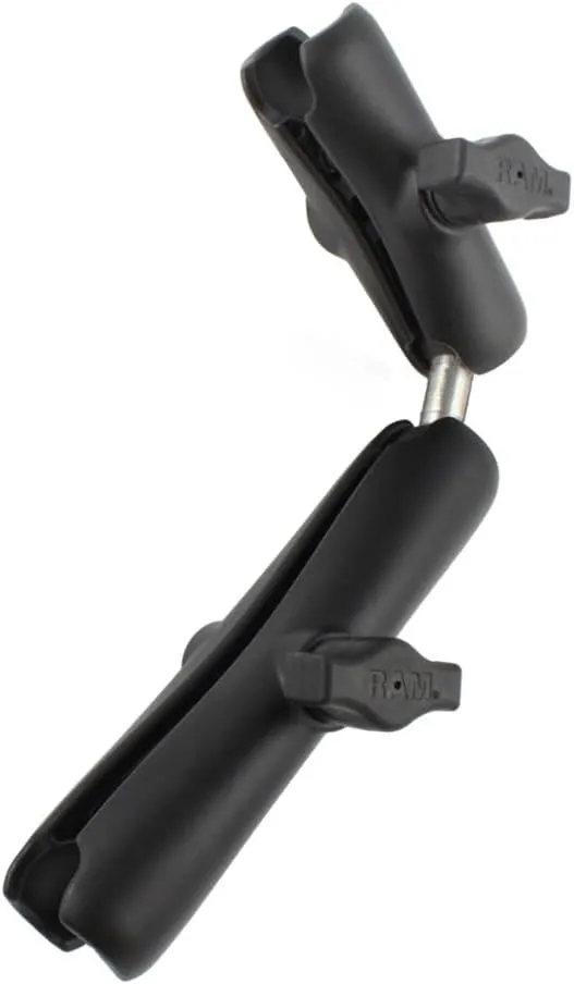 RAM Mounts Double Socket Arm with Dual Extension and Ball Adapter RAM-B-201-201U-C Compatible with RAM B Size 1" Components