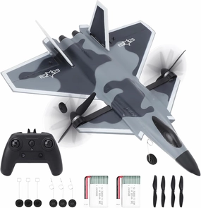 RC Plane 3 Channel Brushless Foam Glider, 40 kmh Remote Control Plane - Fly Vertically, Inverted & Tumble, Large RC Airplane Toy for Adults & Kids Beginners Boys Gifts