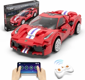 RC Racing Building Toy - App & Remote Control 306Pcs 488 Sport Car Building Brick Kit Birthday Gifts for 6 7 8 9 10  Year Old Boy Kid, STEM Model Car Building Block Set