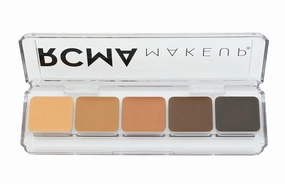 RCMA Makeup 5 Part Highlight and Contour "Series Favourite" Palette – Medium to Dark – Professional Makeup for Sculpting, Defining & Correcting – Vegan, Cruelty-Free, Blendable Formula.