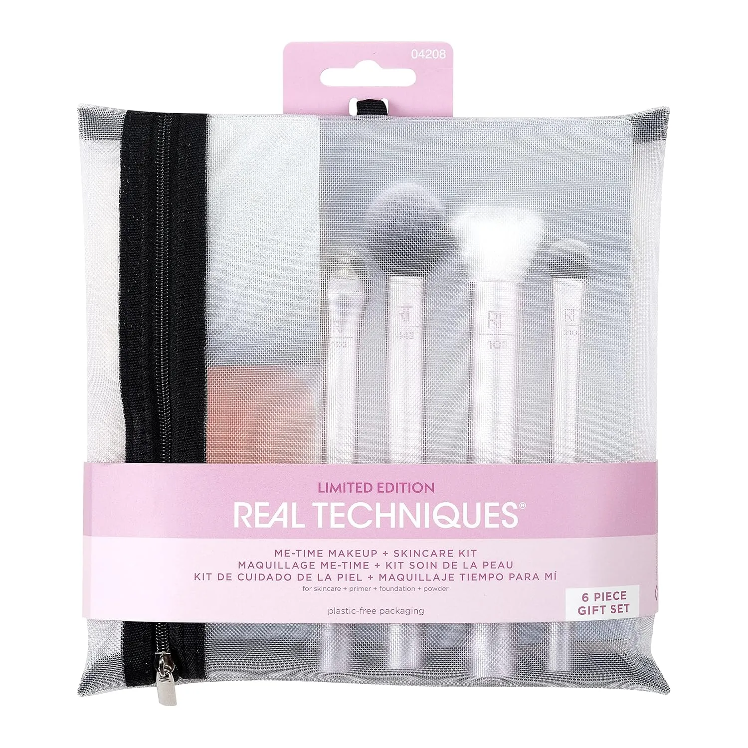 Real Techniques Limited Edition Me Time Makeup Brush and Skin Care, 6 Piece Valentine’s Day Gift Set, Perfect For Wife, Spouse, Girlfriend, Significant Other, or Daughter