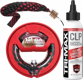 Real Avid Bore Cleaning Combo | Bore Boss Cleaning System | Rapid Pull Through Barrel & Bore Cleaning Cable w/Integrated Brush & Mop   CLP Cleaner and Lubricant