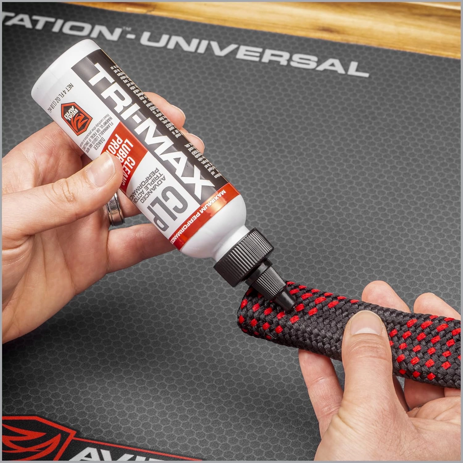 Real Avid Bore Cleaning Combo | Bore Boss Cleaning System | Rapid Pull Through Barrel & Bore Cleaning Cable w/Integrated Brush & Mop   CLP Cleaner and Lubricant