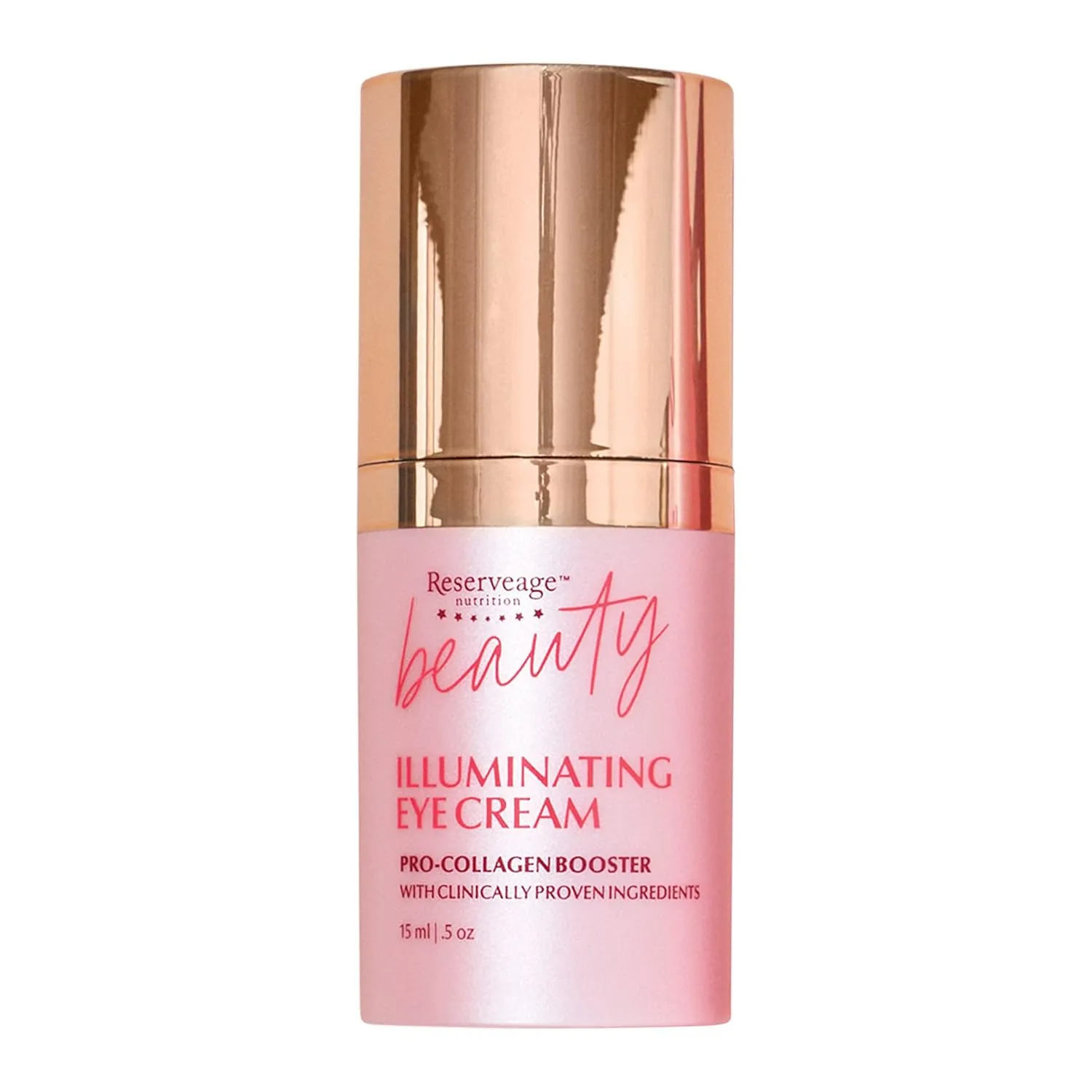 Reserveage Nutrition Illuminating Eye Cream with Pro-Collagen Booster, Diminishes Dark Circle and Smooths Wrinkles with Micro-Encapsulated Copper Peptides and Measurable Results, 0.5 oz