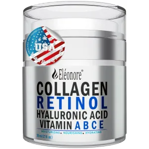 Retinol Collagen Face Cream for Women, Hyaluronic Acid-Neck Creams For Tightening And Firming,Instant Face Lift Cream for Face&Neck-Moisturizer Face Lotion Cream, Crema Hidratante Para La Cara-1.7 oz