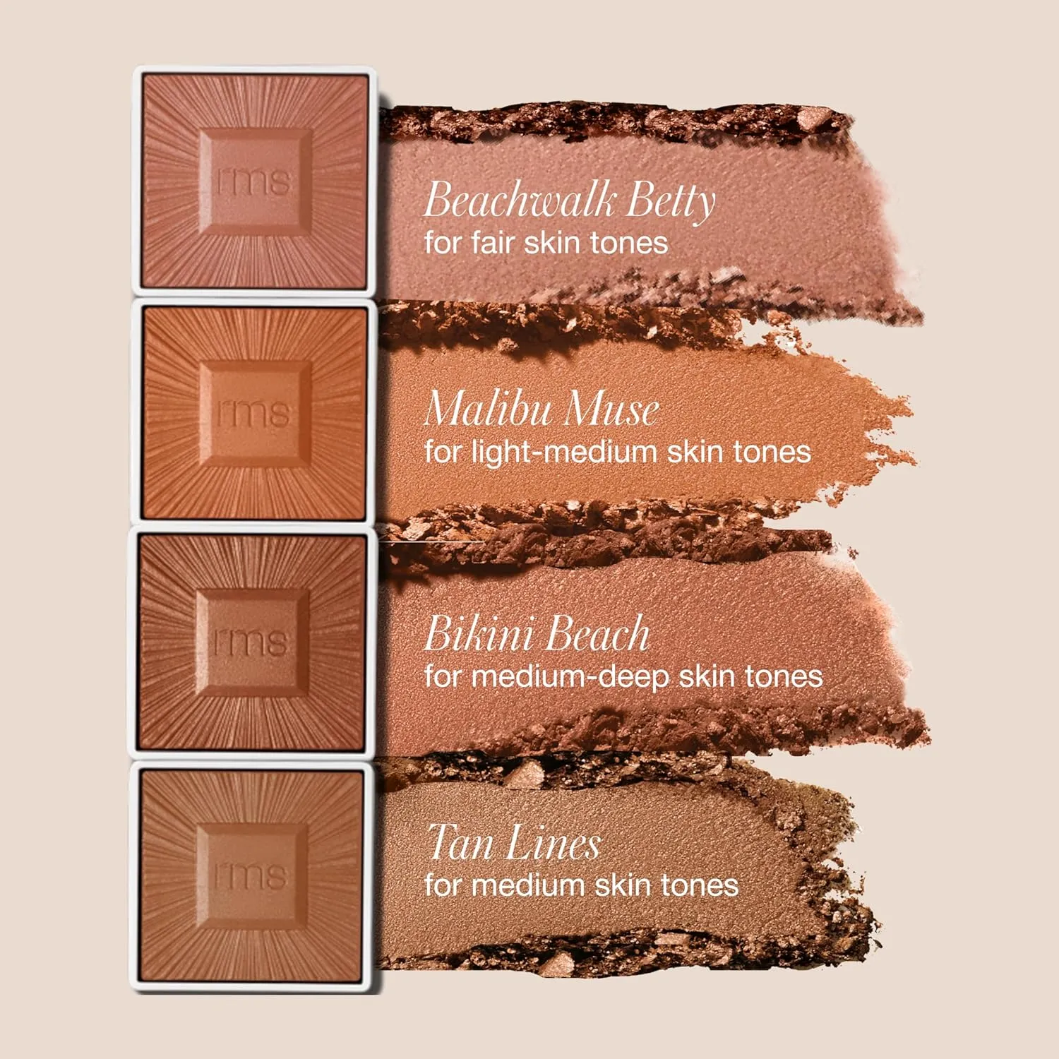 RMS Beauty ReDimension Hydra Bronzer - Gel to Powder Bronzer, Talc Free Cream Bronzer Powder, Refillable Cream Contour Powder Bronzer Face Makeup