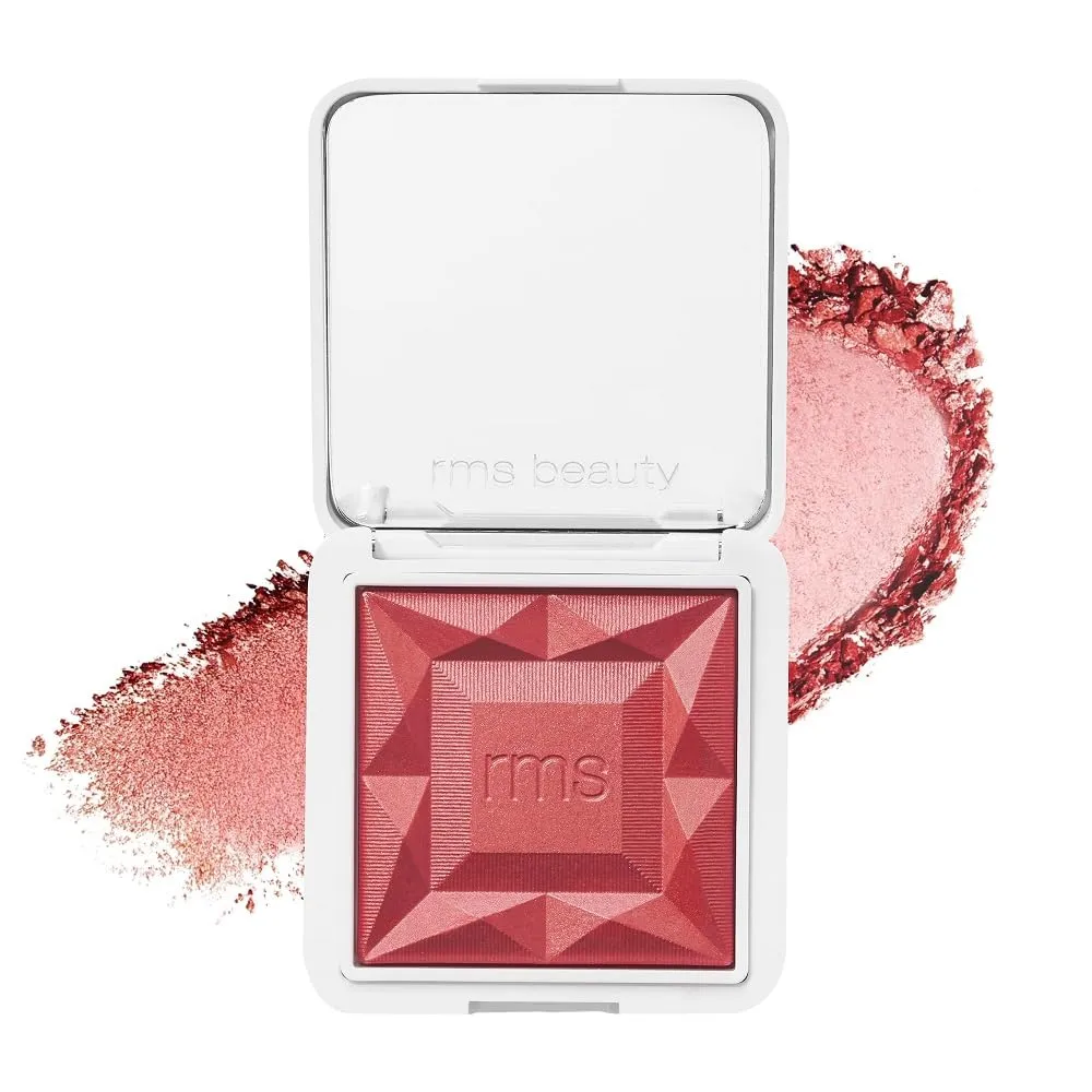 RMS Beauty ReDimension Hydra Powder Blush - Powder Gel Blush for Cheeks, Blush Cream, Cream Blush Makeup Shimmer Blush Powder Cheek Tint, Face Blushes