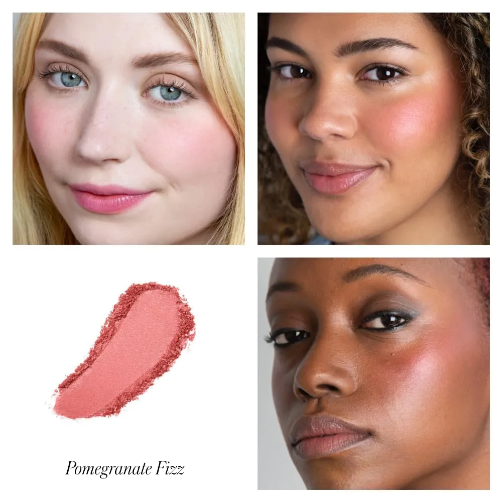 RMS Beauty ReDimension Hydra Powder Blush - Powder Gel Blush for Cheeks, Blush Cream, Cream Blush Makeup Shimmer Blush Powder Cheek Tint, Face Blushes