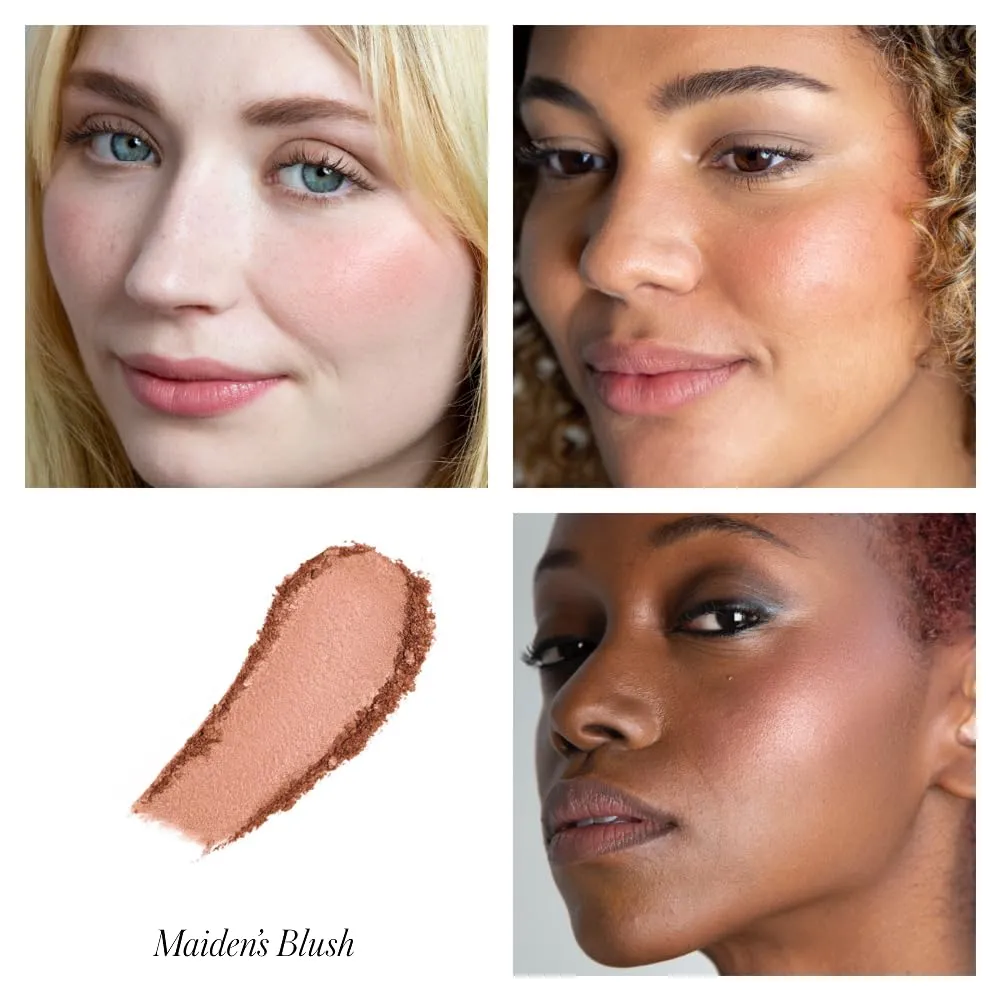 RMS Beauty ReDimension Hydra Powder Blush - Powder Gel Blush for Cheeks, Blush Cream, Cream Blush Makeup Shimmer Blush Powder Cheek Tint, Face Blushes