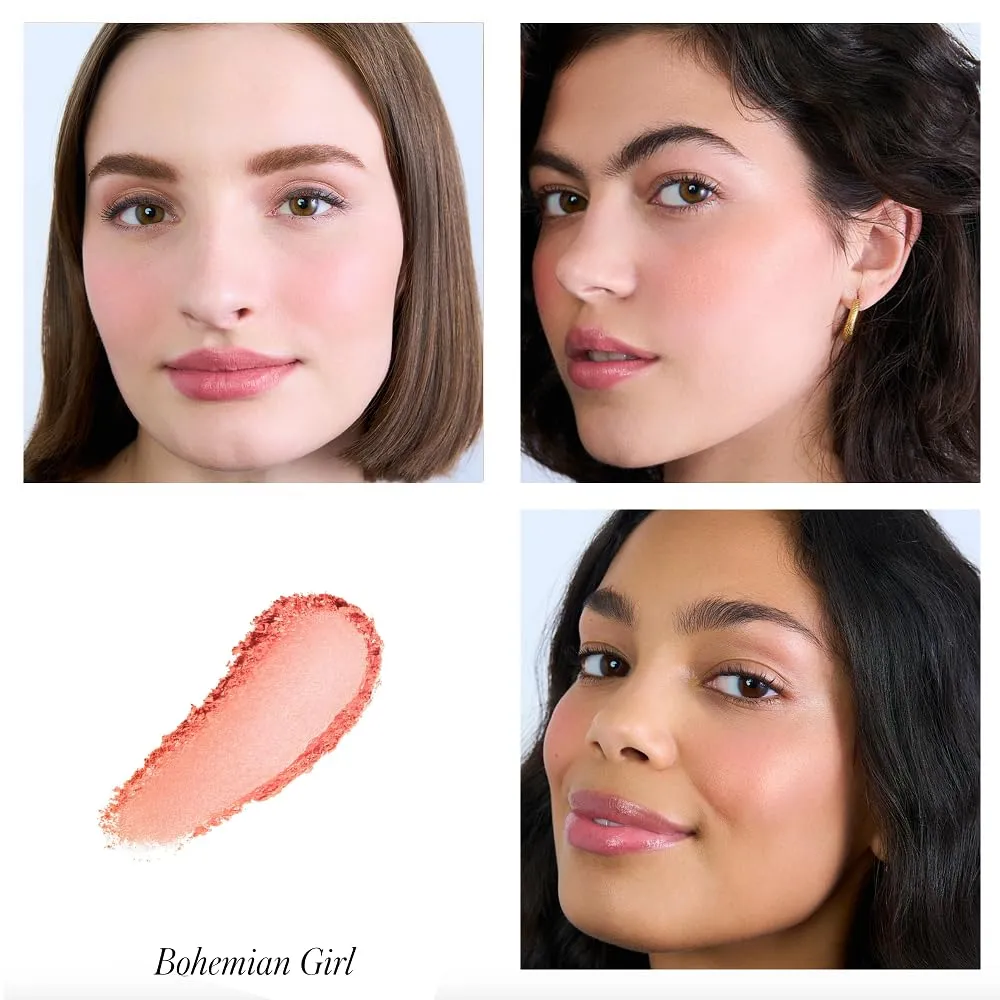 RMS Beauty ReDimension Hydra Powder Blush - Powder Gel Blush for Cheeks, Blush Cream, Cream Blush Makeup Shimmer Blush Powder Cheek Tint, Face Blushes