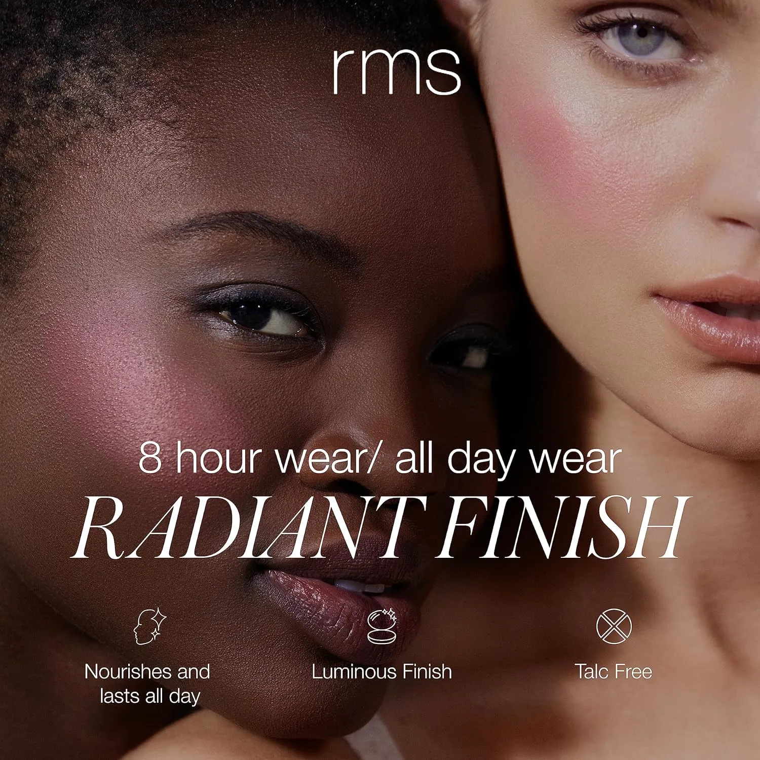 RMS Beauty ReDimension Hydra Powder Blush - Powder Gel Blush for Cheeks, Blush Cream, Cream Blush Makeup Shimmer Blush Powder Cheek Tint, Face Blushes