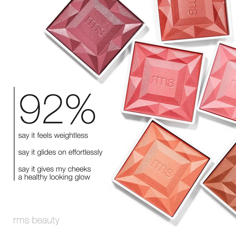 RMS Beauty ReDimension Hydra Powder Blush - Powder Gel Blush for Cheeks, Blush Cream, Cream Blush Makeup Shimmer Blush Powder Cheek Tint, Face Blushes