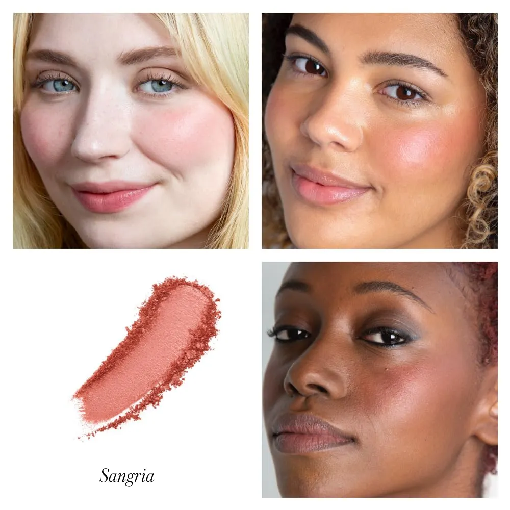 RMS Beauty ReDimension Hydra Powder Blush - Powder Gel Blush for Cheeks, Blush Cream, Cream Blush Makeup Shimmer Blush Powder Cheek Tint, Face Blushes