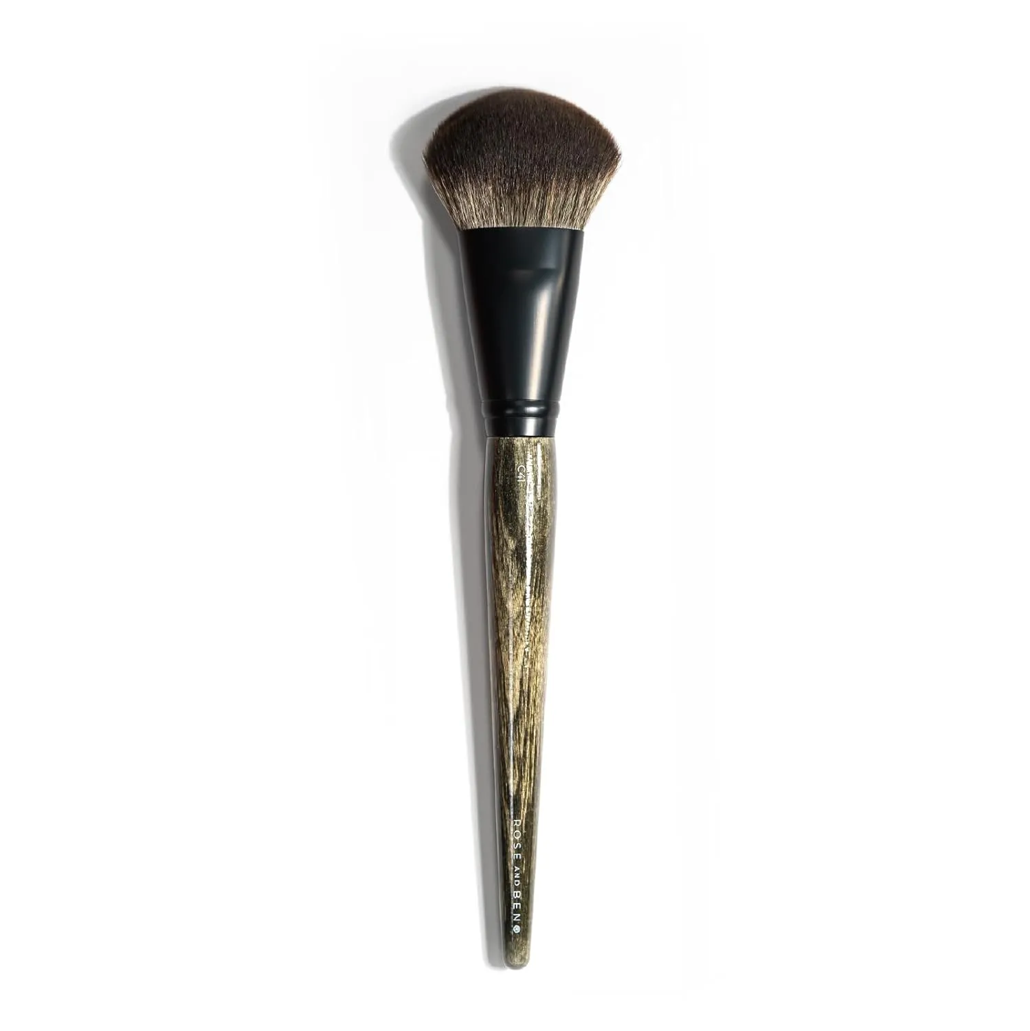 Rose and Ben Beauty C41 Blush Brush | Professional Brush for Flawless Makeup Application | Angled Non-Shedding & Cruelty-Free for Pressed, Powder, & Cream Cosmetics