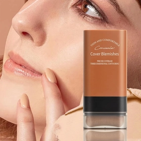 Roseionly Makeup Foundation, Flawless Eraser Foundation Stick,Hydrating Lightweight Foundation Stick with Brush,Instant Concealing Foundation Stick with Built-In Brush (02#)