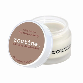 Routine. Natural and Aluminum Free Deodorant (2 Fluid Oz.) for Women and Men | BlackBerry Betty No Baking Soda (Cream Jar Formula)
