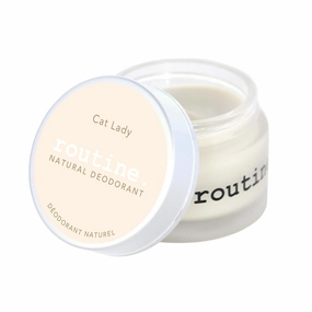 Routine. Natural and Aluminum Free Deodorant (2 Fluid Oz.) for Women and Men | Cat Lady | Coconut, Cocoa, Pineapple and Vanilla (Cream Jar Formula)