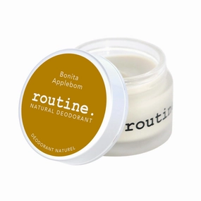 Routine. Natural and Aluminum Free Deodorant (2 Fluid Oz.) for Women and Men |Bonita Applebom | Apple, Clove, Nutmeg & Vanilla (Cream Jar Formula)