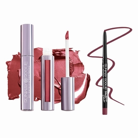 Runway Rogue ‘Callback’ Berry Bronze Pearl Glam Shimmer Long Wear Liquid Lipstick Bundle with ‘Start the Show’ Matte Muted-Plum Designer Liner Lip Liner