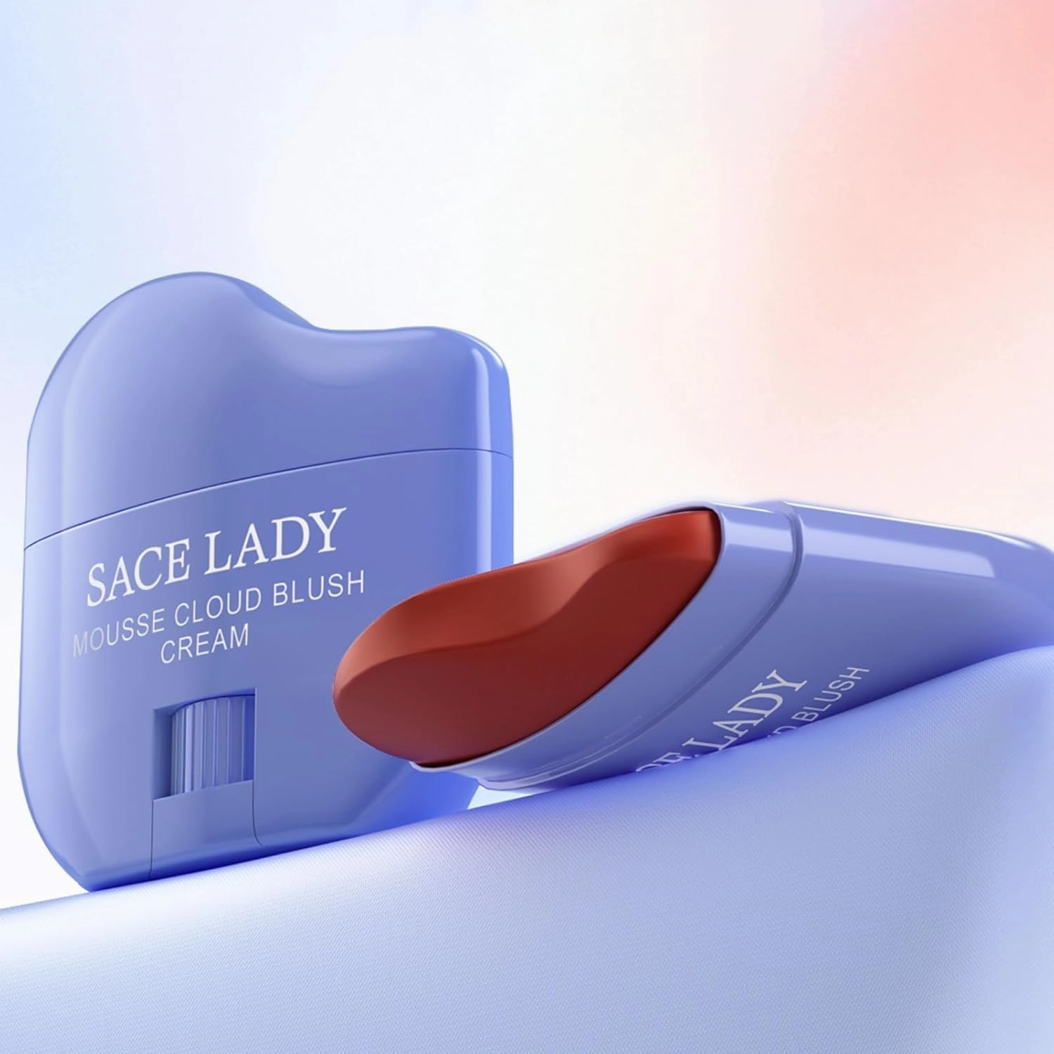SACE LADY Creamy Blush Face Makeup, No Drying Blusher Cosmetics Pigmented Smooths Nourishes for Lip Eye Cheek Beauty Make Up, 0.31Oz (#04, 0.31Oz)
